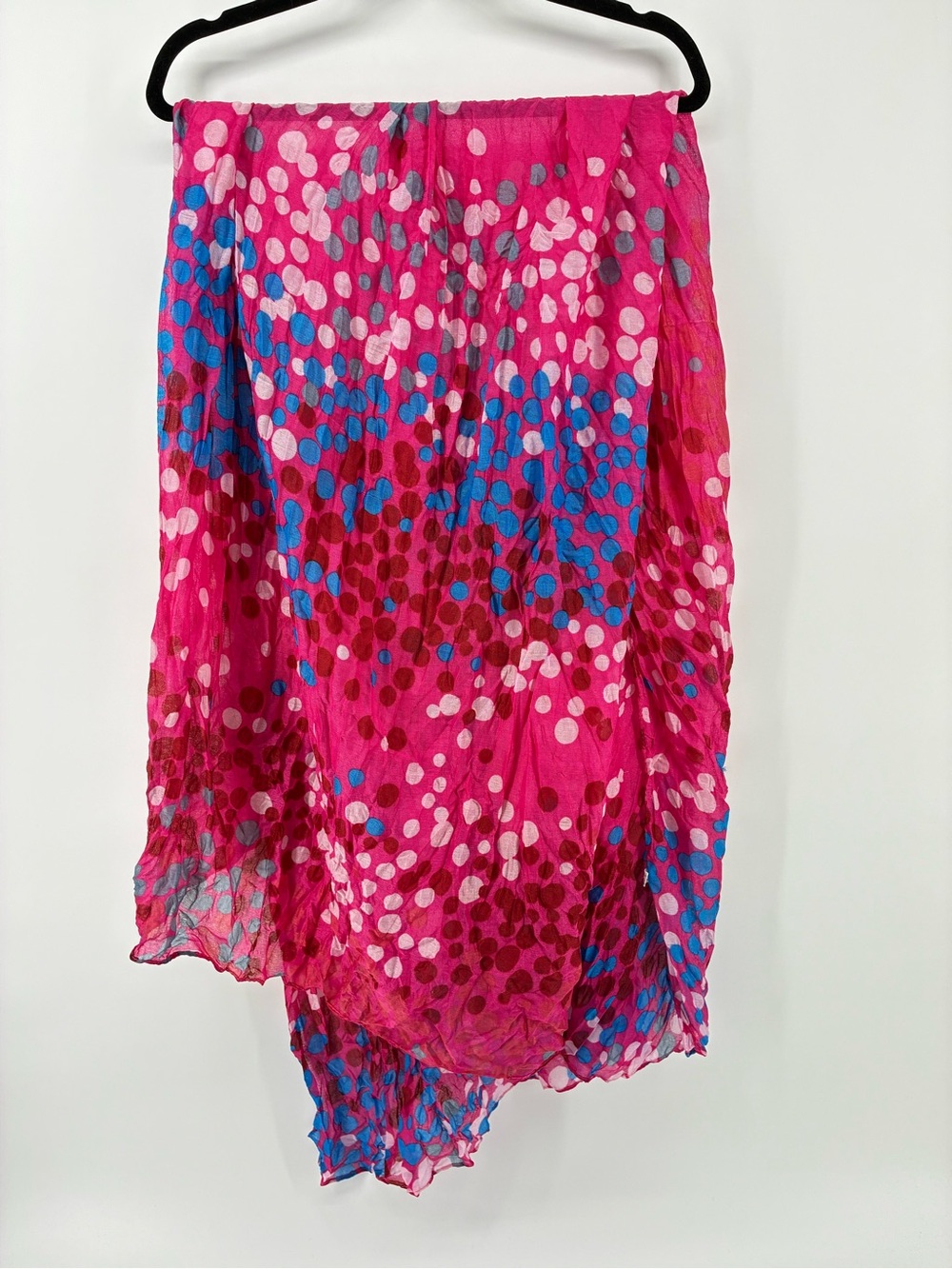 Bright Pink Polka Dot Lightweight Women's Scarf